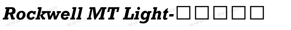 Rockwell MT Light字体转换